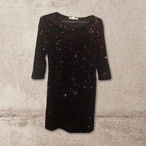 Stretchy sparkly sequin mini dress